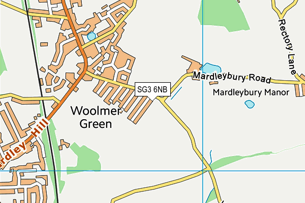 SG3 6NB map - OS VectorMap District (Ordnance Survey)