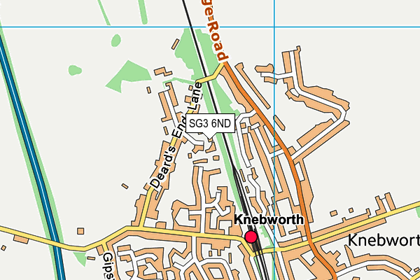 SG3 6ND map - OS VectorMap District (Ordnance Survey)