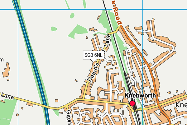 Knebworth Golf Club map (SG3 6NL) - OS VectorMap District (Ordnance Survey)