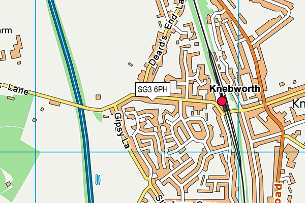 SG3 6PH map - OS VectorMap District (Ordnance Survey)
