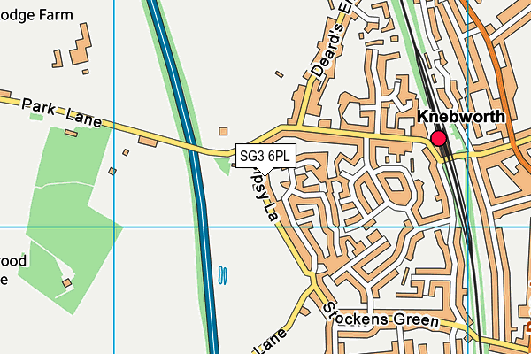 SG3 6PL map - OS VectorMap District (Ordnance Survey)
