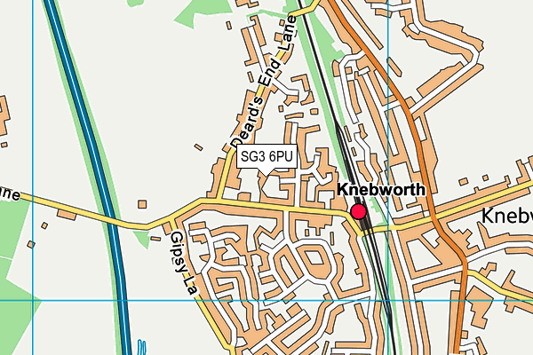 SG3 6PU map - OS VectorMap District (Ordnance Survey)