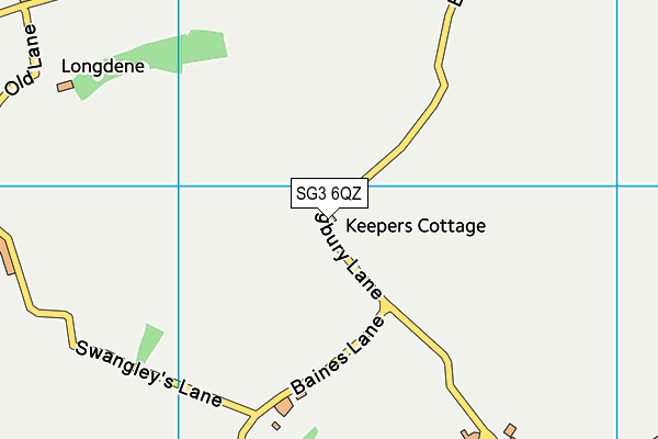 SG3 6QZ map - OS VectorMap District (Ordnance Survey)