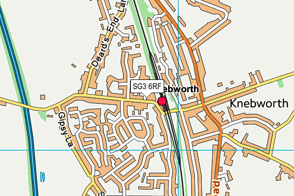 SG3 6RF map - OS VectorMap District (Ordnance Survey)