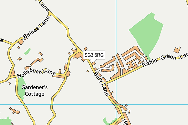 SG3 6RG map - OS VectorMap District (Ordnance Survey)