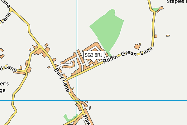 SG3 6RJ map - OS VectorMap District (Ordnance Survey)