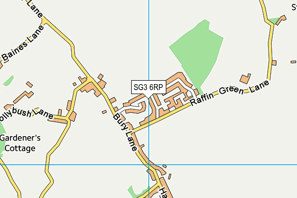 SG3 6RP map - OS VectorMap District (Ordnance Survey)