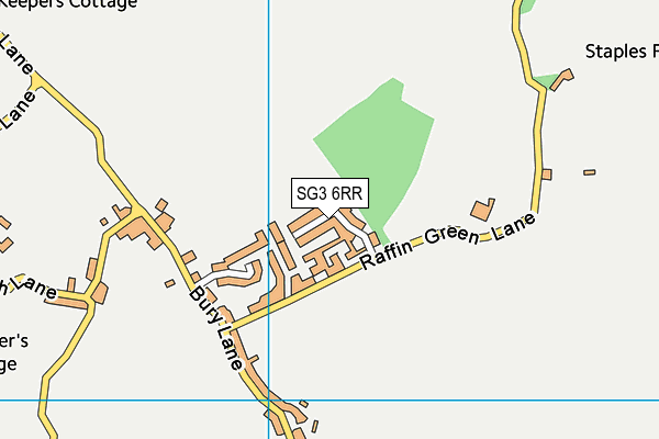 SG3 6RR map - OS VectorMap District (Ordnance Survey)