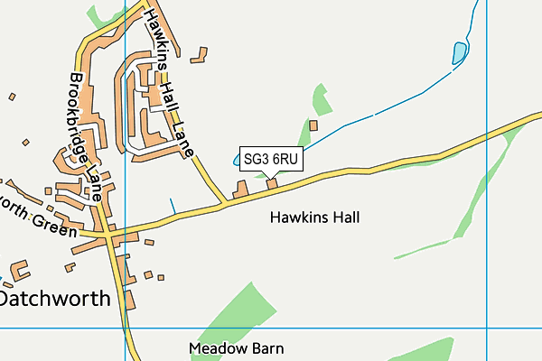 SG3 6RU map - OS VectorMap District (Ordnance Survey)