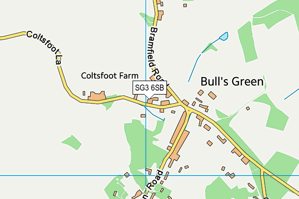 SG3 6SB map - OS VectorMap District (Ordnance Survey)