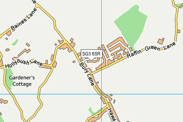 SG3 6SR map - OS VectorMap District (Ordnance Survey)