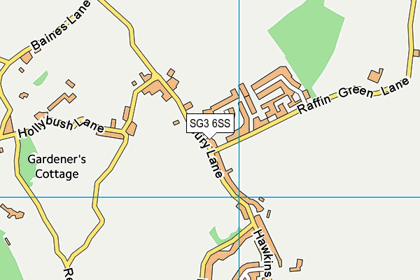 SG3 6SS map - OS VectorMap District (Ordnance Survey)