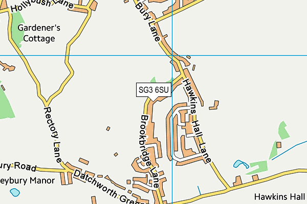 SG3 6SU map - OS VectorMap District (Ordnance Survey)