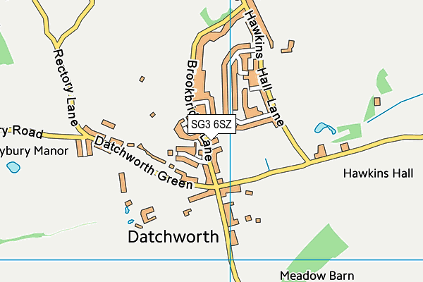 SG3 6SZ map - OS VectorMap District (Ordnance Survey)