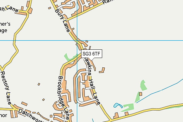 SG3 6TF map - OS VectorMap District (Ordnance Survey)