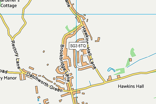 SG3 6TQ map - OS VectorMap District (Ordnance Survey)