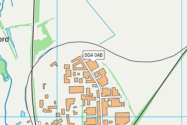 SG4 0AB map - OS VectorMap District (Ordnance Survey)