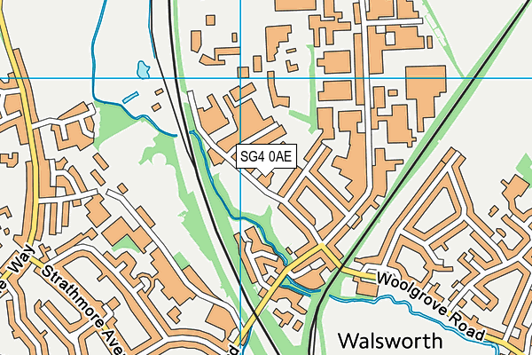 SG4 0AE map - OS VectorMap District (Ordnance Survey)