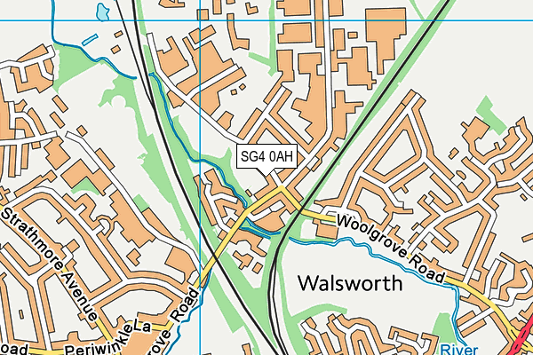 SG4 0AH map - OS VectorMap District (Ordnance Survey)