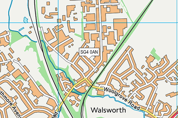 SG4 0AN map - OS VectorMap District (Ordnance Survey)