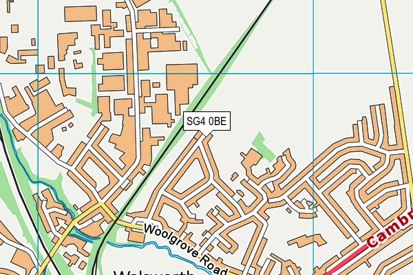 SG4 0BE map - OS VectorMap District (Ordnance Survey)