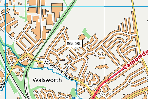 SG4 0BL map - OS VectorMap District (Ordnance Survey)