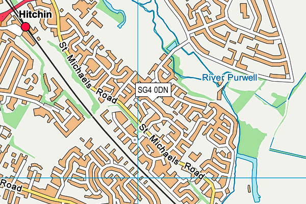 SG4 0DN map - OS VectorMap District (Ordnance Survey)