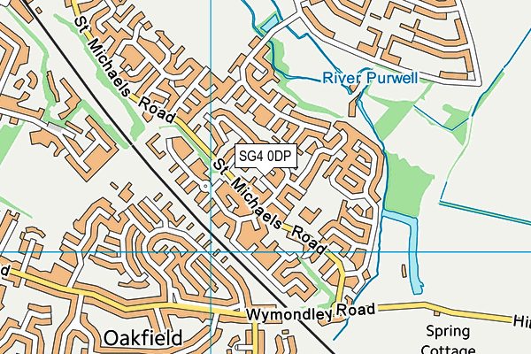 SG4 0DP map - OS VectorMap District (Ordnance Survey)