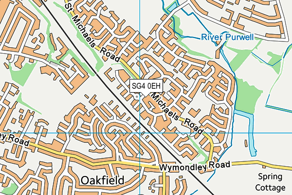 SG4 0EH map - OS VectorMap District (Ordnance Survey)