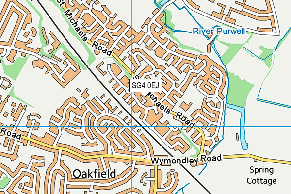 SG4 0EJ map - OS VectorMap District (Ordnance Survey)