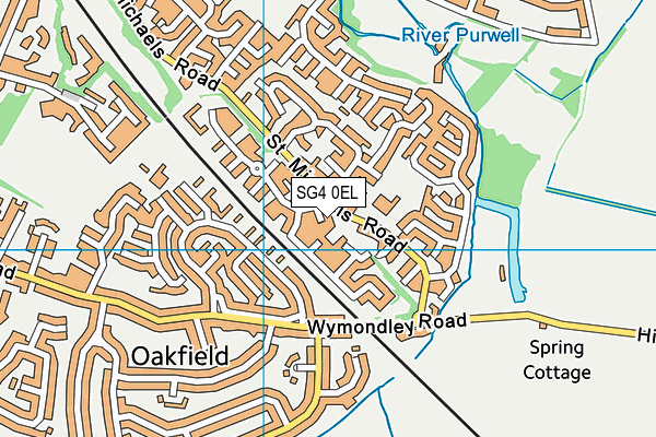 SG4 0EL map - OS VectorMap District (Ordnance Survey)