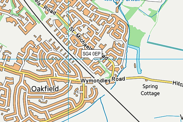 SG4 0EP map - OS VectorMap District (Ordnance Survey)