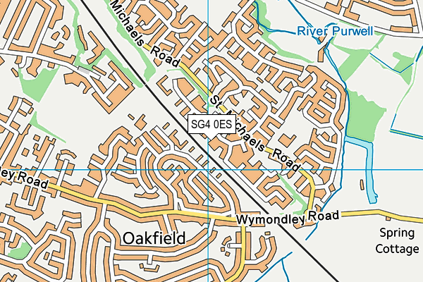 SG4 0ES map - OS VectorMap District (Ordnance Survey)