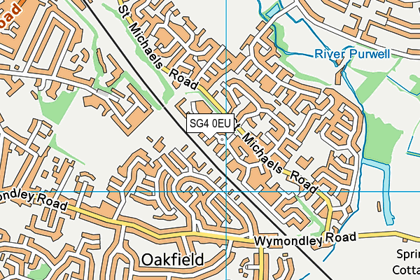 SG4 0EU map - OS VectorMap District (Ordnance Survey)