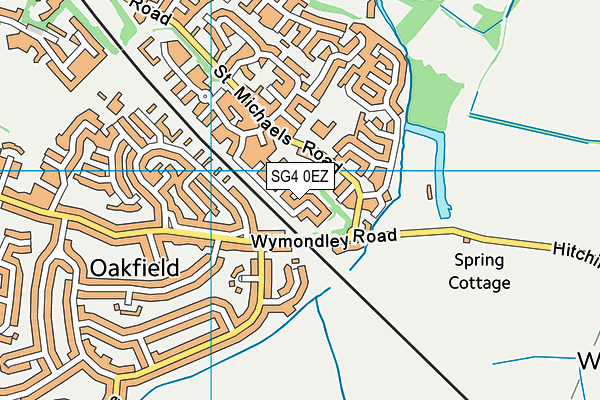 SG4 0EZ map - OS VectorMap District (Ordnance Survey)