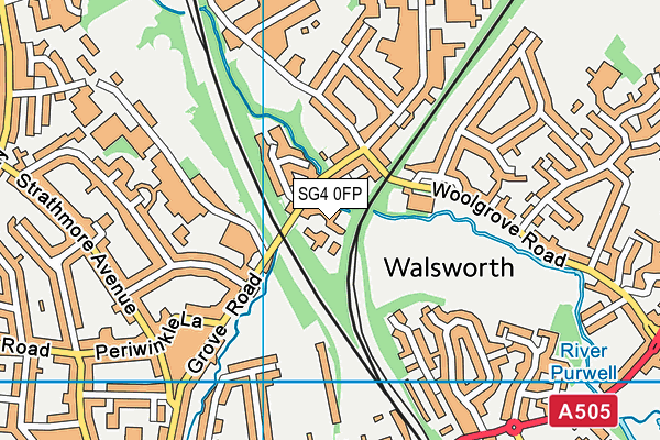 SG4 0FP map - OS VectorMap District (Ordnance Survey)