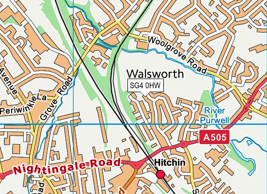 SG4 0HW map - OS VectorMap District (Ordnance Survey)