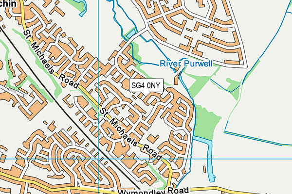 SG4 0NY map - OS VectorMap District (Ordnance Survey)