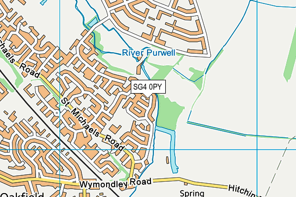 SG4 0PY map - OS VectorMap District (Ordnance Survey)