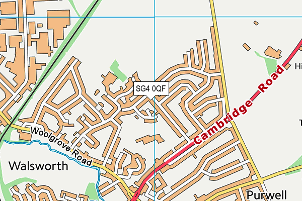 SG4 0QF map - OS VectorMap District (Ordnance Survey)