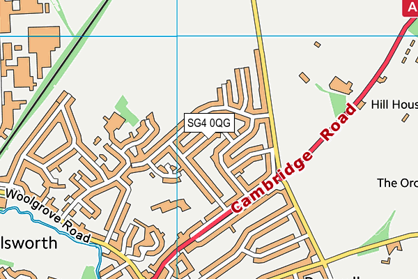 SG4 0QG map - OS VectorMap District (Ordnance Survey)