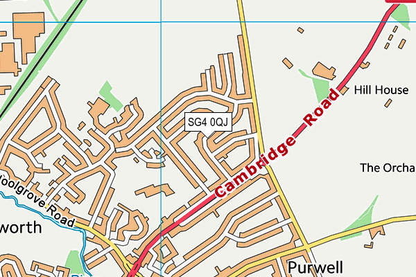 SG4 0QJ map - OS VectorMap District (Ordnance Survey)