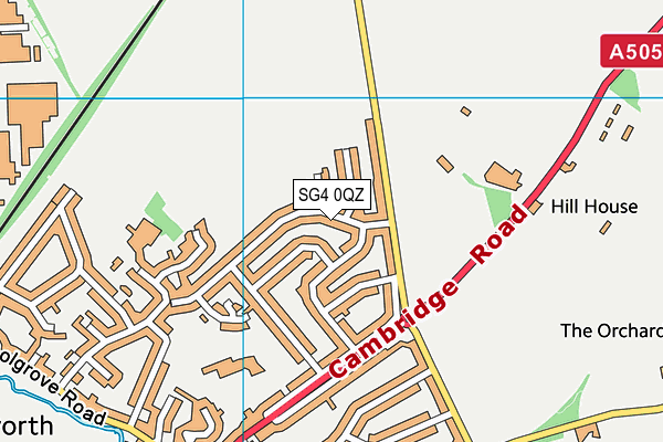 SG4 0QZ map - OS VectorMap District (Ordnance Survey)
