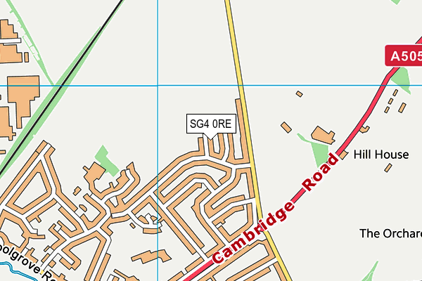 SG4 0RE map - OS VectorMap District (Ordnance Survey)