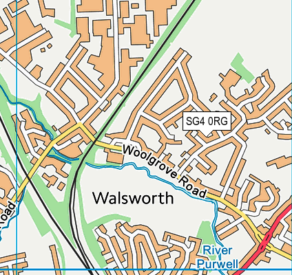 SG4 0RG map - OS VectorMap District (Ordnance Survey)