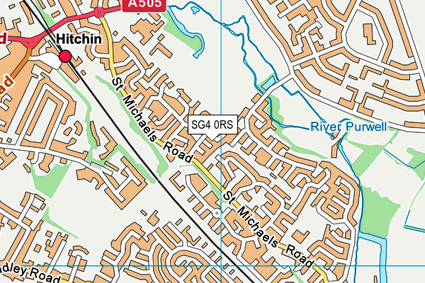 SG4 0RS map - OS VectorMap District (Ordnance Survey)