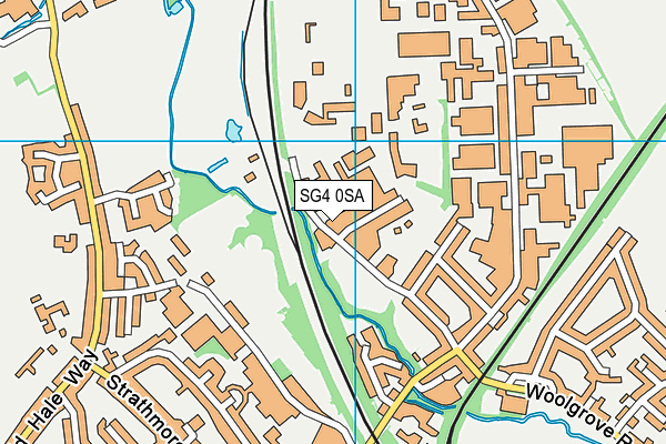SG4 0SA map - OS VectorMap District (Ordnance Survey)