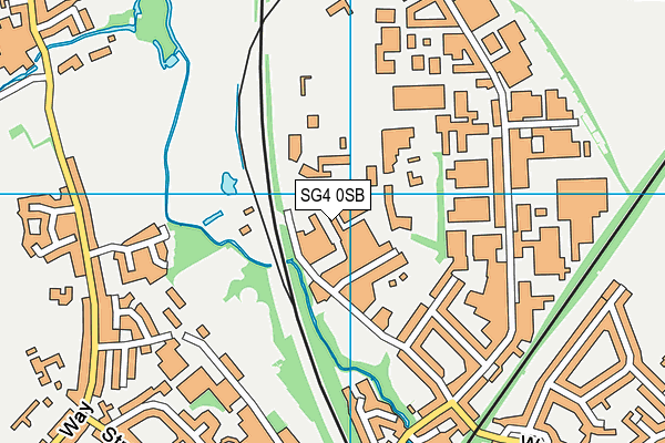 SG4 0SB map - OS VectorMap District (Ordnance Survey)