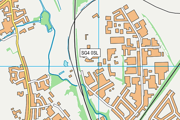 SG4 0SL map - OS VectorMap District (Ordnance Survey)