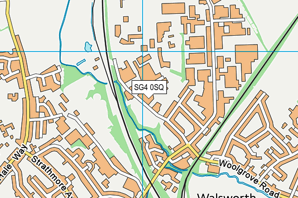 SG4 0SQ map - OS VectorMap District (Ordnance Survey)